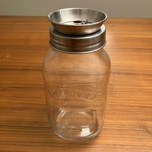 Kilner Vegetable Fruit Spaghetti Pasta Spiralizer Glass Mason Jar 34oz Pre-owned